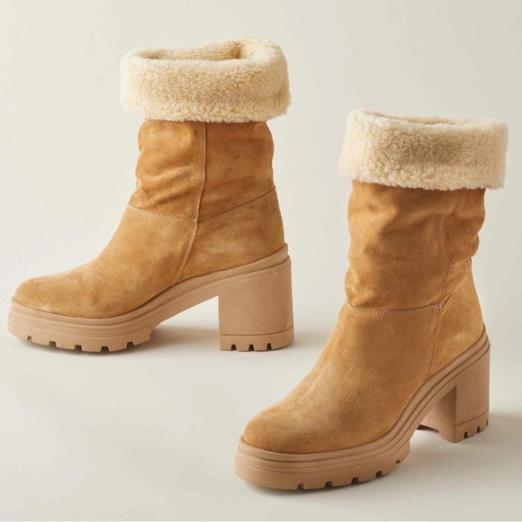 Cambrie cognac suede boots. New from Sundance. - Picture 1 of 9